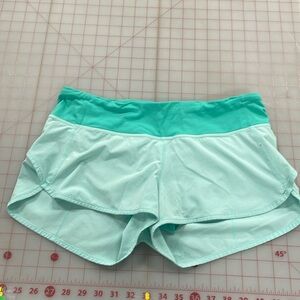 Lululemon Speed Shorts Teal Sz 6